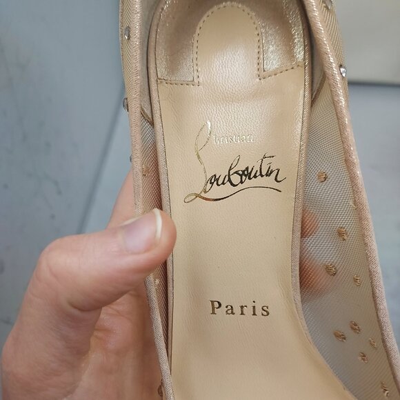 Christian Louboutin Follies Crystal Bridal Wedding Strass Pump - Picture 5 of 12